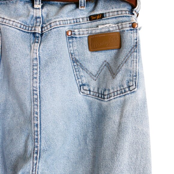 Wrangler Boyfriend Jeans 36x34 Organic Distressed Ripped Worn Blue Denim Destroy - Picture 5 of 10